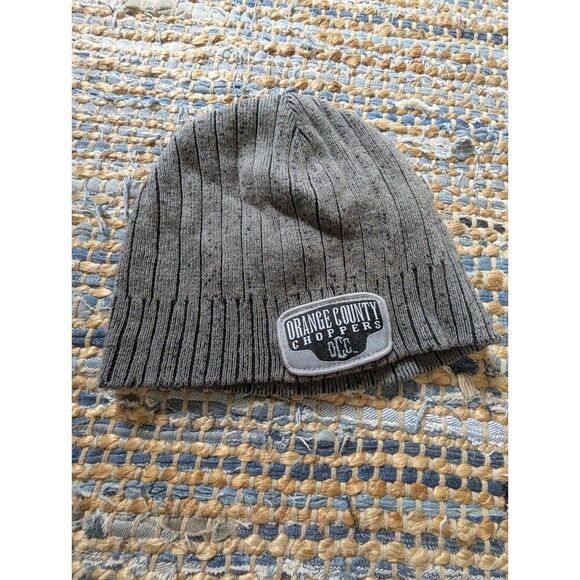 Vtg Orange County Choppers Grey Beanie One Size Fits Most Y2K Retro Lightweight - Picture 2 of 7